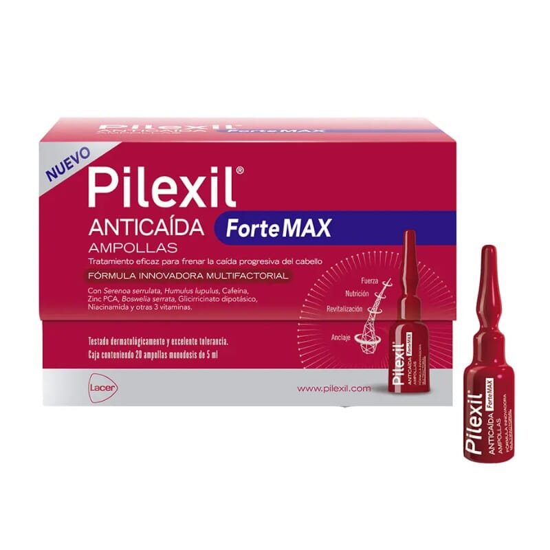 Pilexil Forte Max Ampollas Anticaída 20 Ampollas 5 ml