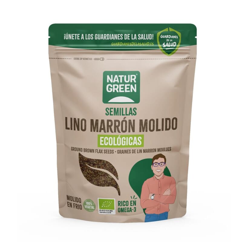 Lino Molido En Frío Marrón Bio 150g