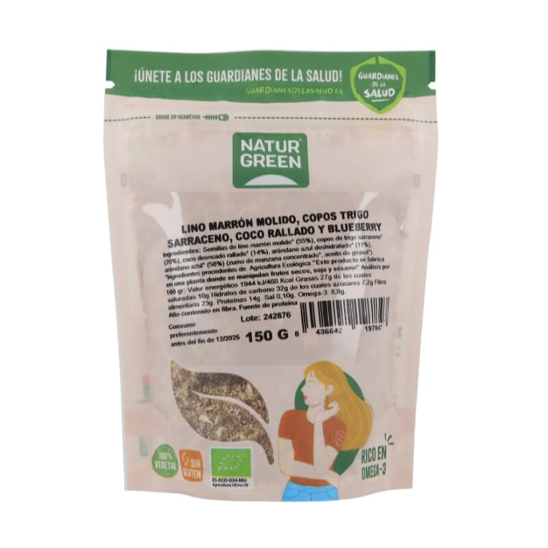 Lino Trigo Sarraceno Coco Blueberry Bio 150g