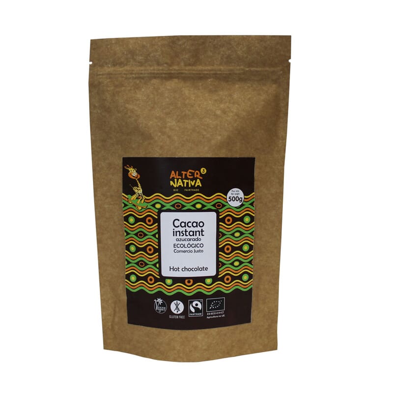 Cacao Instant Azucarado Ecológico Comercio Justo 500g de Alternativa3
