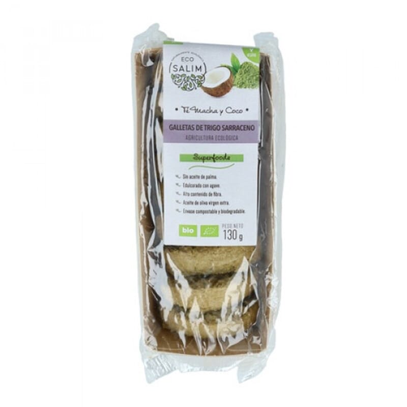 Galletas Trigo Sarraceno Té Macha & Coco Eco 130g
