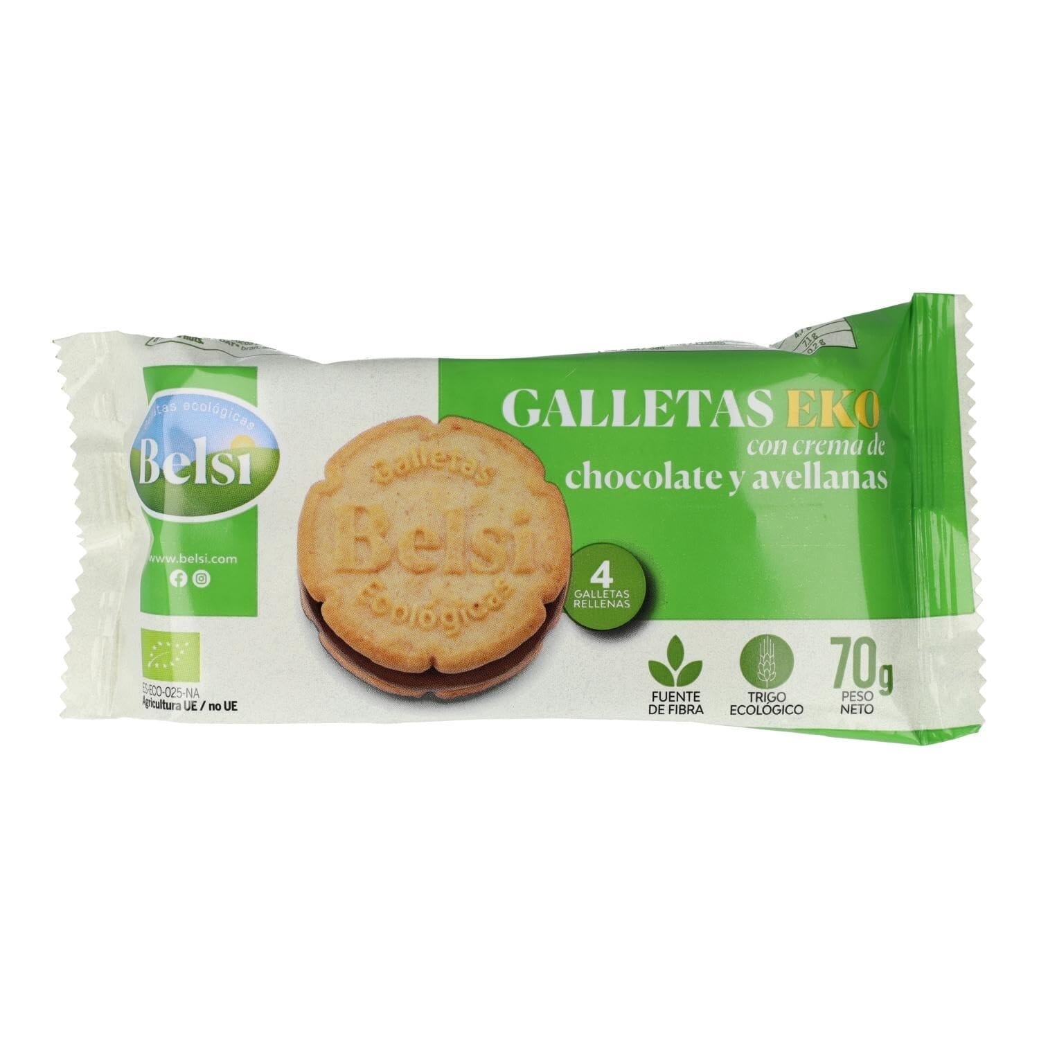 Schokolade- und Haselnussgefüllte Kekse 70g