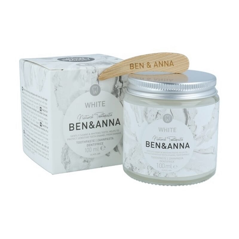 Dentifricio Bianco Barattolo di Vetro Vegan 100 ml