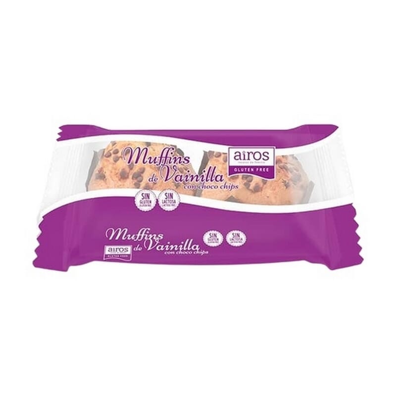 Muffins à la Vanille avec Pépites de Choco Sans Gluten 2 Unités 85 g