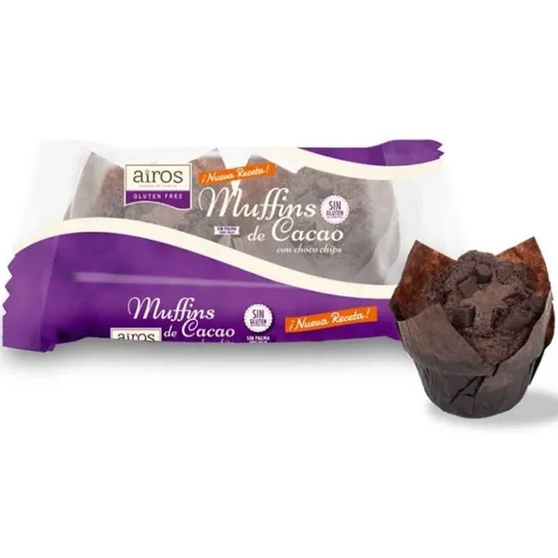 Muffins De Cacao Sin Gluten 170g de AIROS