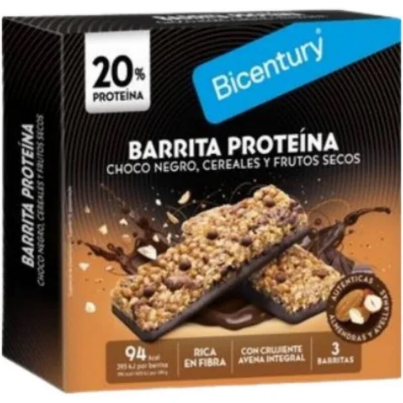 Barre Protéine Choco Céréales Amandes 3 Unités 72 g