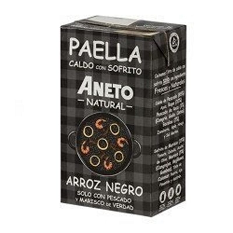 Caldo Con Sofrito Paella Arroz Negro 1 L de Aneto