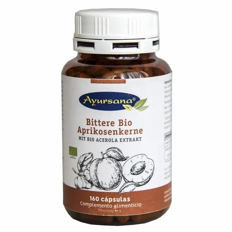 Bittere Bio Aprikosenkerne Albaricoque Semillas Bio 160 Caps de AYURSANA