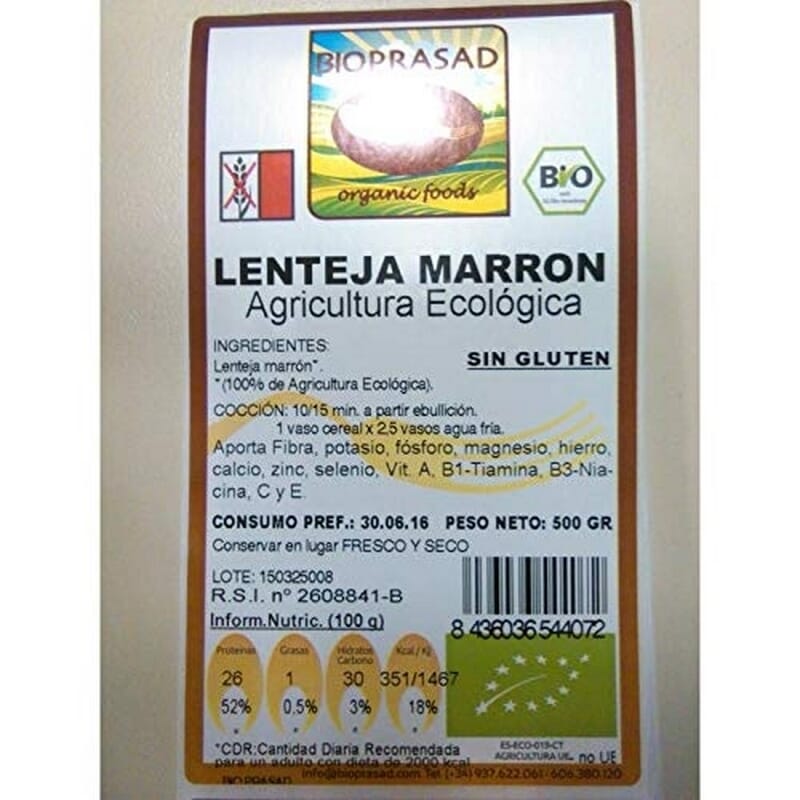 Lentilhas Marrons Bio 500g