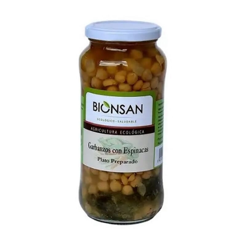 Grão de Bico Cozido Com Espinafres Eco 540g