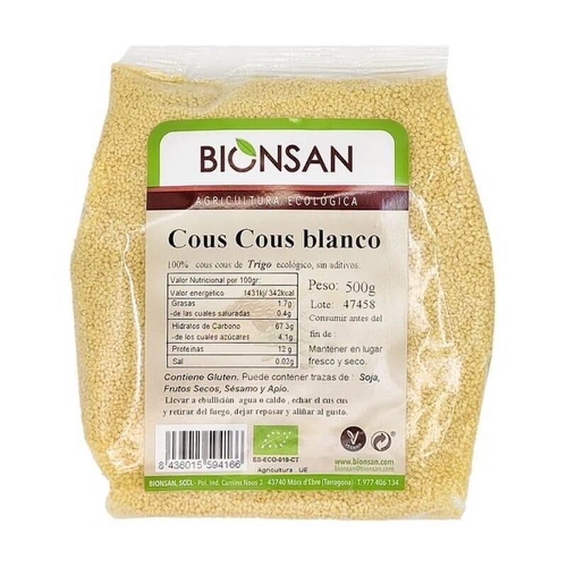 Cous Cous Blanco Bio Vegano 500g