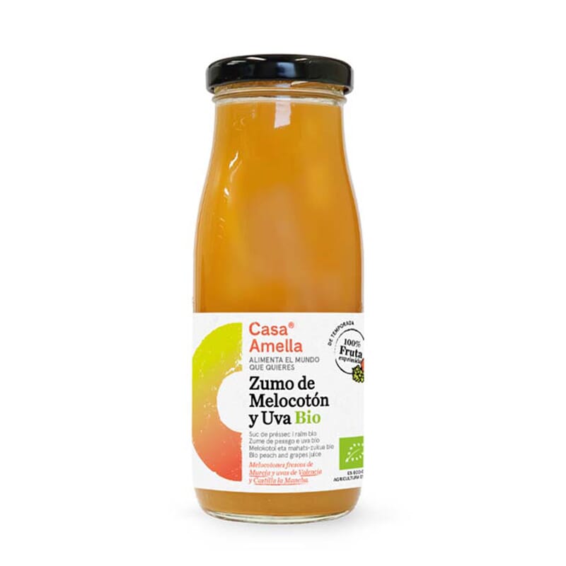 Zumo De Melocoton y Uva Bio 250 ml