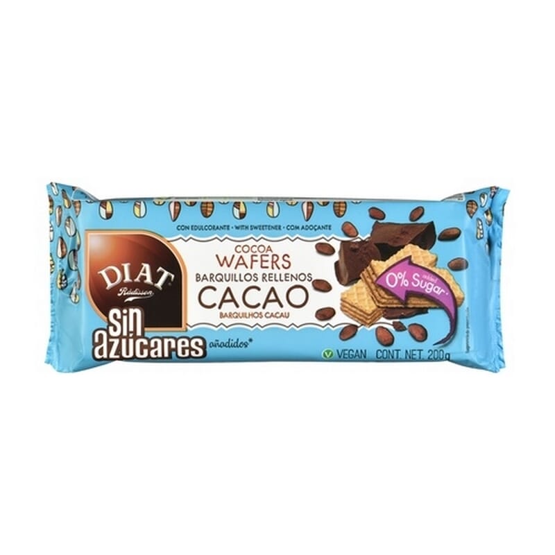 Galletas Barquillos Rellenos De Cacao 200g de Diat Radisson