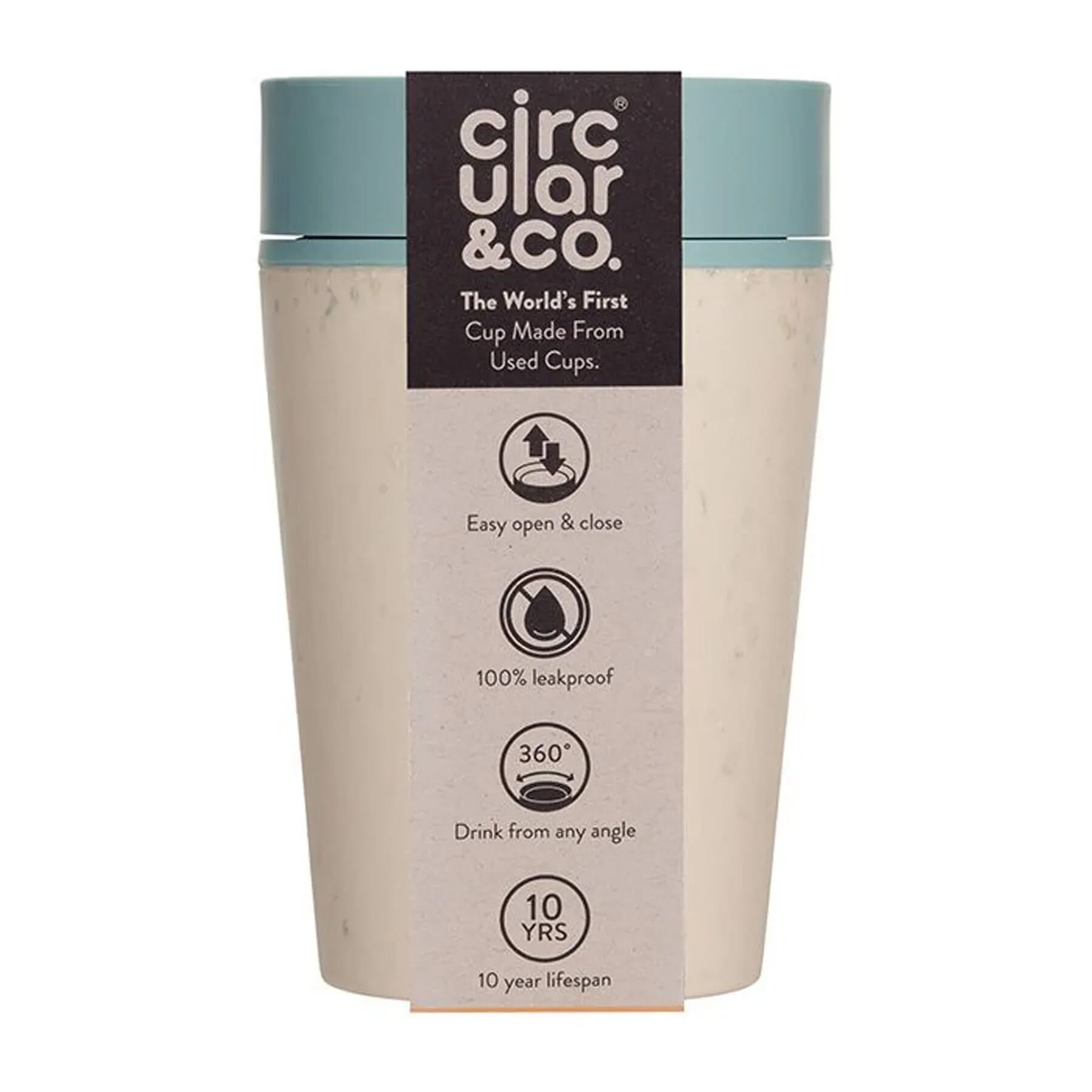 Vaso Circular Cup Blanco Azul 227 ml