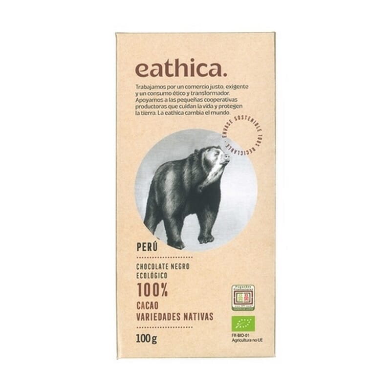 Cioccolato Fondente Perù 100% Eco 100g