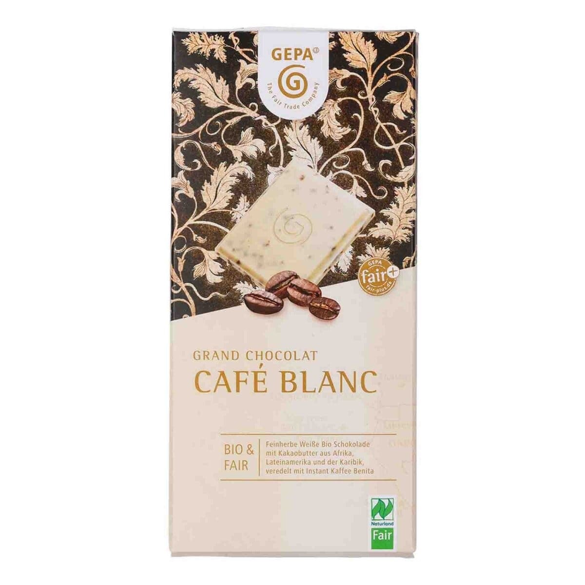 Weiße Schokolade Mit Kaffee-Stückchen Bio 100g