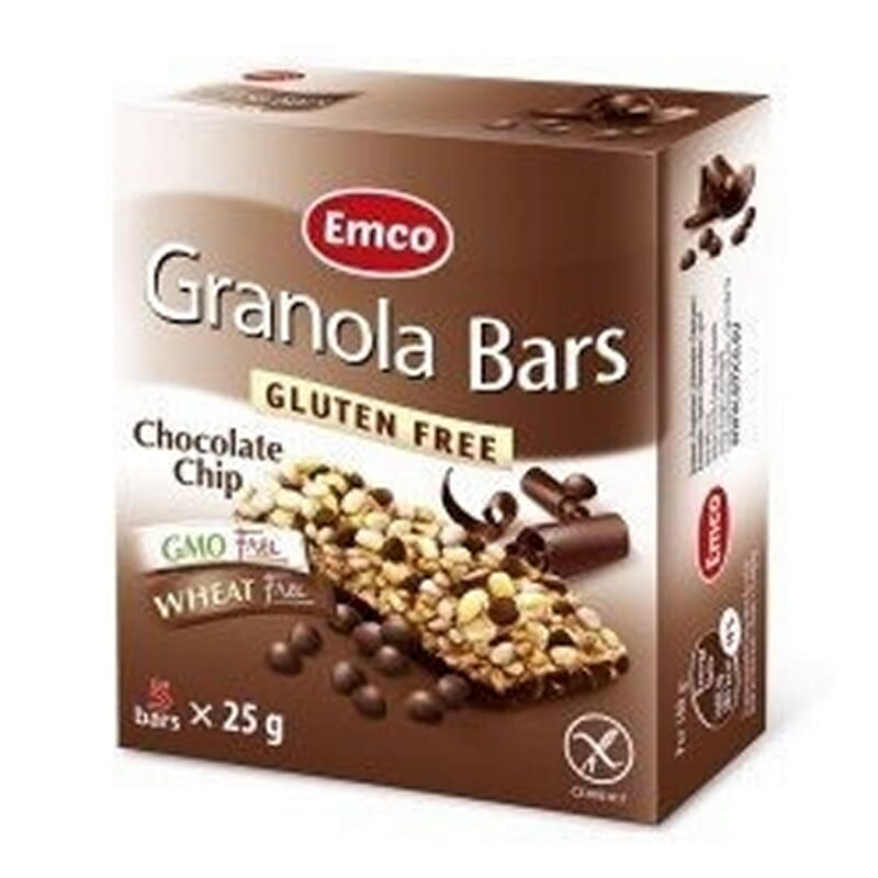 Barre Céréales Choco Chips Sans Gluten 5 Unités 25g