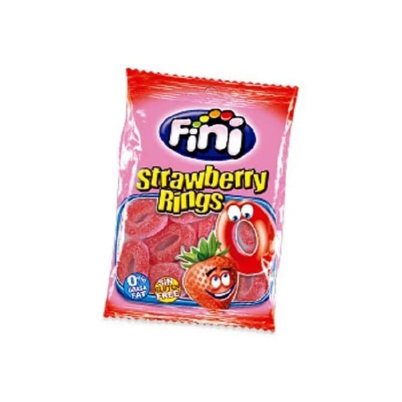 Confiseries Anneaux de Fraise sans Gluten 100g