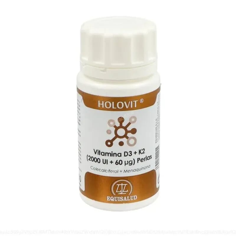 Holovit Vitamina D3 2000Ui + K2 60Mg 50 Perlas de Equisalud