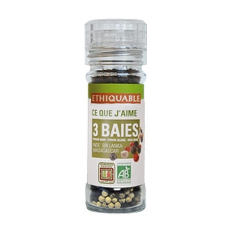 3 Pimientas Negra Blanca y Rosa Eco 45g