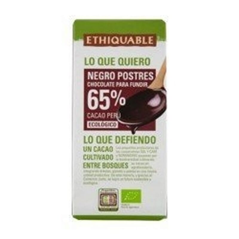 Chocolate Fundir Bio 65% Cacao 200g