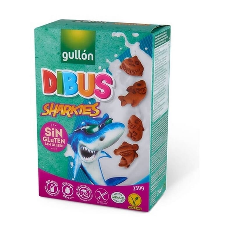 Biscuits Dibus Sharkies Cacao Sans Gluten 250g