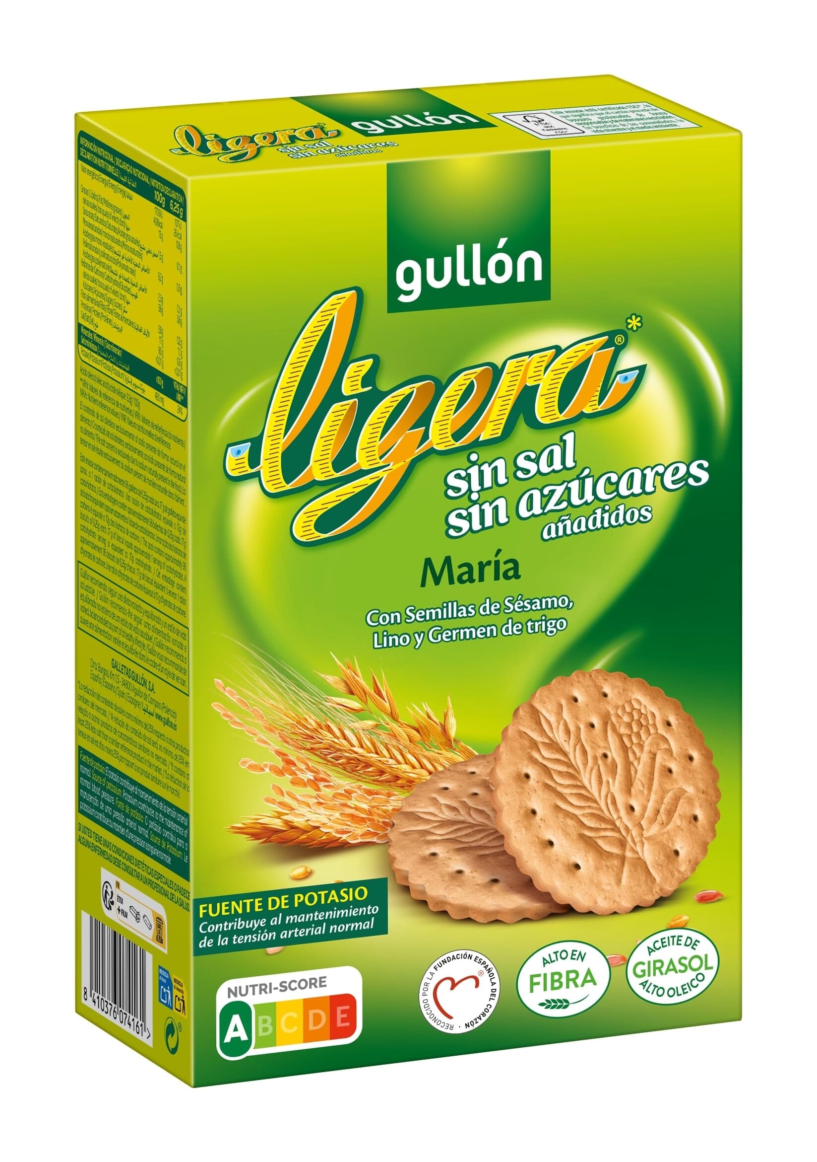 Galletas Ligera Maria Sin Sal 400g de Gullón