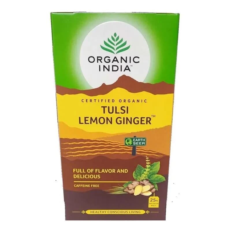Tulsi Lemon Ginger 25 Uds de Organic India