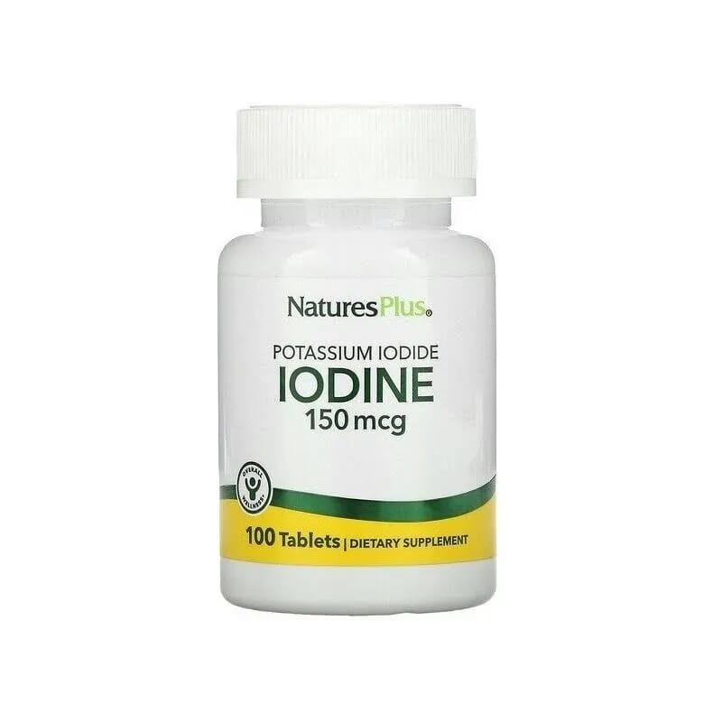 Iodine Yoduro De Potasio 100 Tabs de Natures Plus