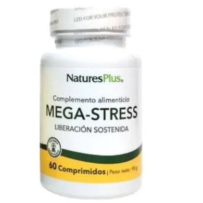 Mega Stress Liberación Sostenida 60 Tabs de Natures Plus