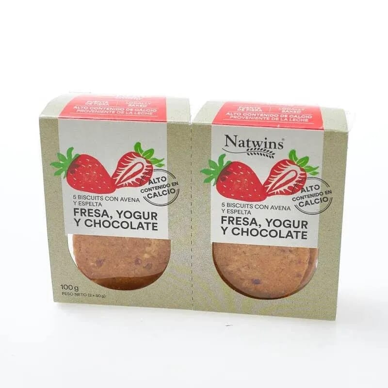 Galletas Fresa Yogur y Chocolate 100g de Natwins