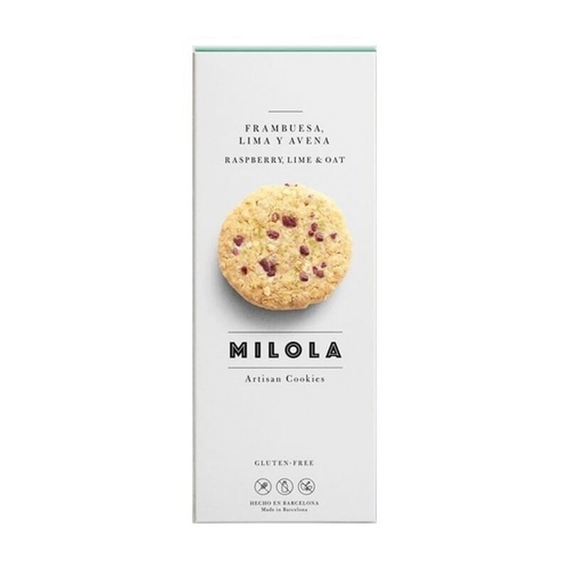 Biscuits De Framboise, Citron Vert et Avoine Sans Gluten 140g