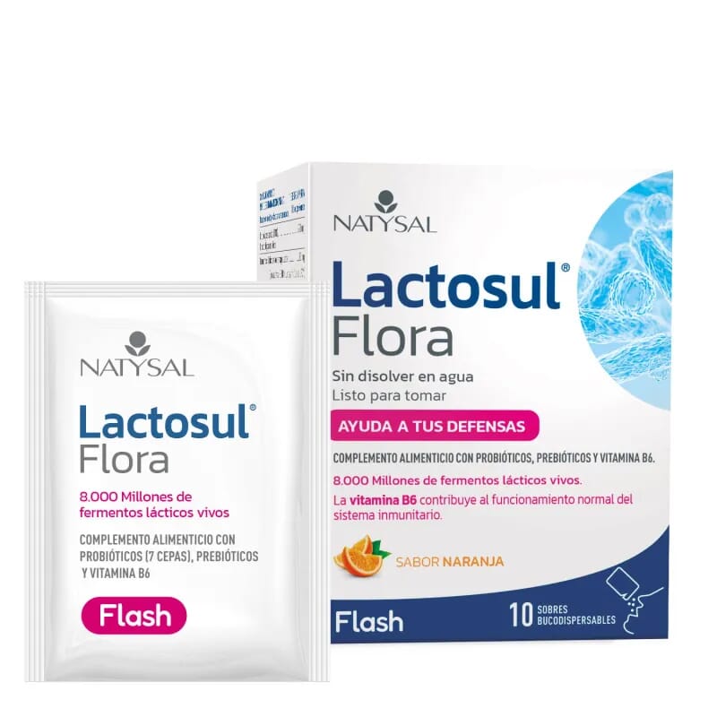 Lactosul Flora Naranja Sin Gluten 10 Sobres