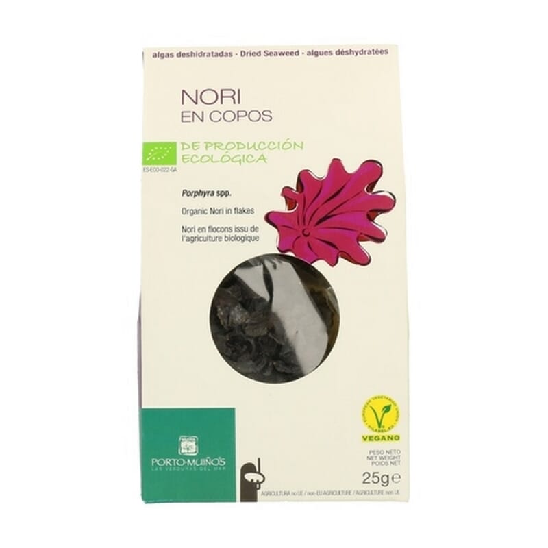 Alga Nori En Copos Deshidratada Eco Vegan 25g de Porto Muiños
