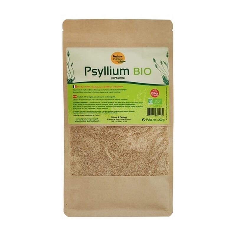 Psyllium Rubio Polvo Bio Sin Gluten Bio Vegan 300g de Nature et Partage