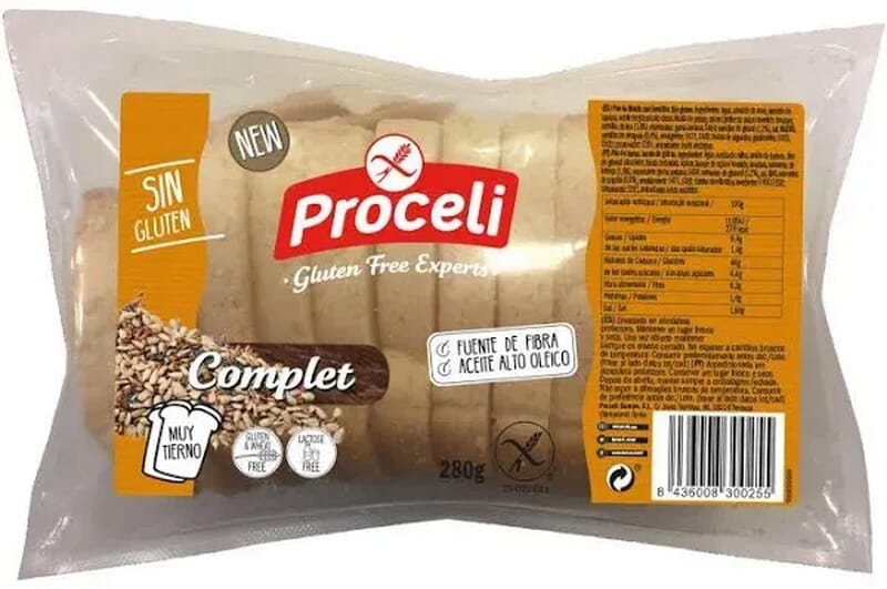 Pan De Molde Complet Sin Gluten 280g