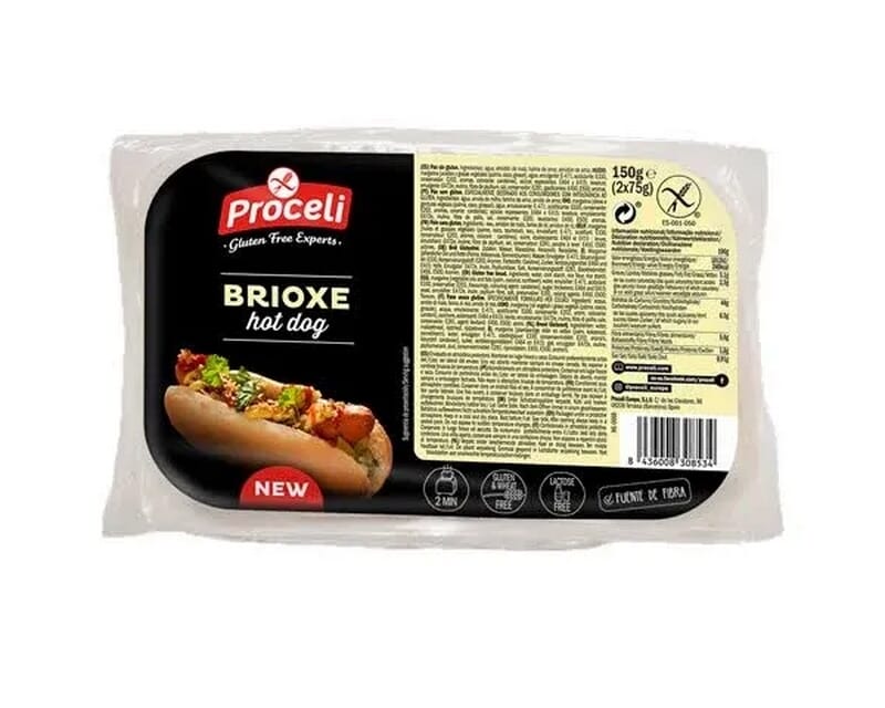 Pan Brioxe Hot Dog Sin Gluten 2 Uds 75 g