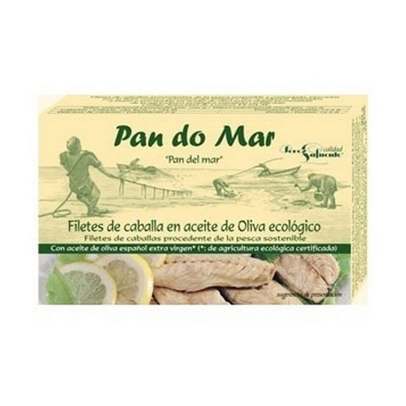 Filetes De Caballa En Aceite De Oliva Eco Lata 125g de Pan Do Mar