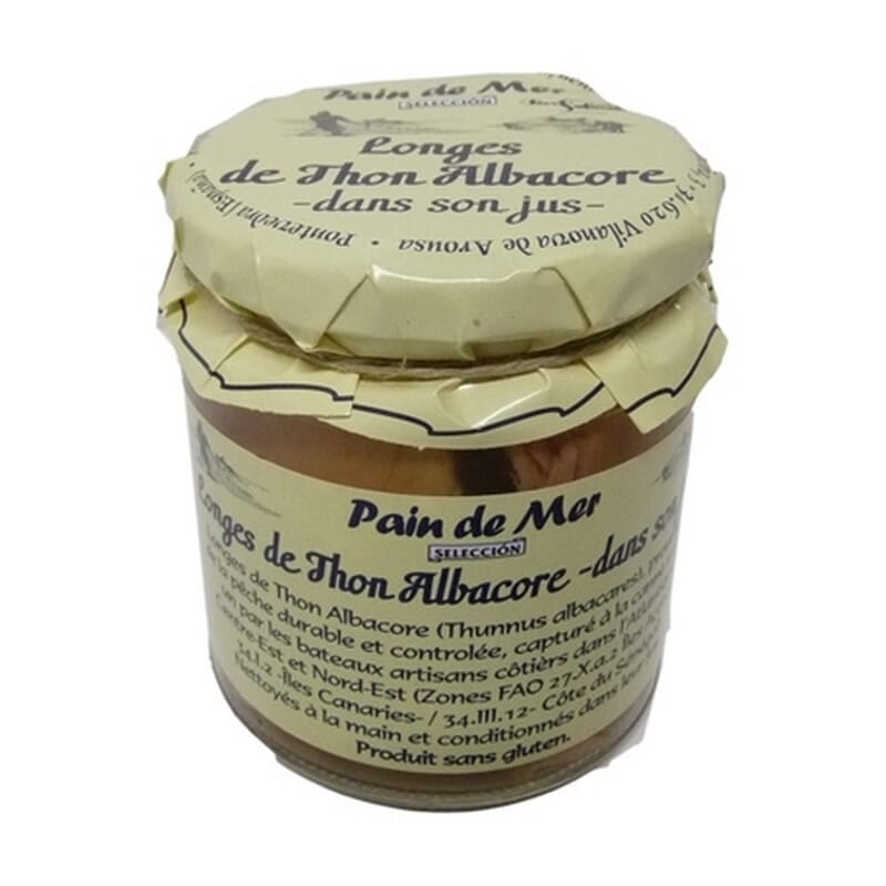 Lomos De Atun Claro En Su Jugo Tarro Vidrio 250g de Pan Do Mar