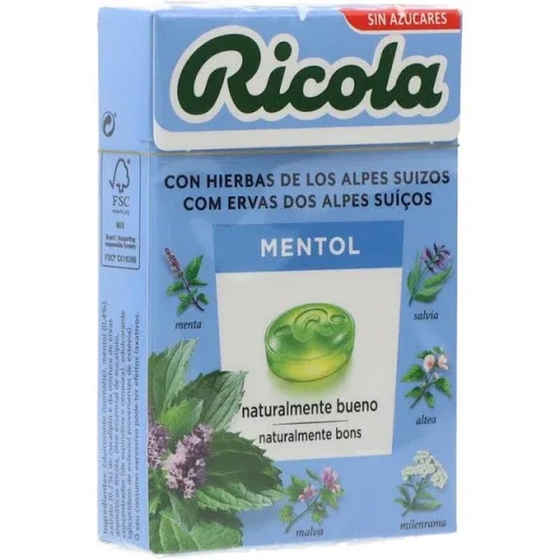 Caramelos De Mentol Sin Azúcar 50g de Ricola