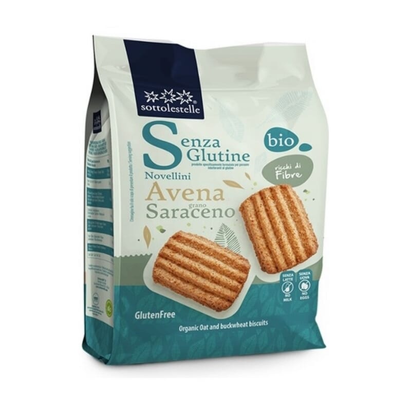 Biscotti Novellini Avena e Grano Saraceno Senza Glutine Bio 250g