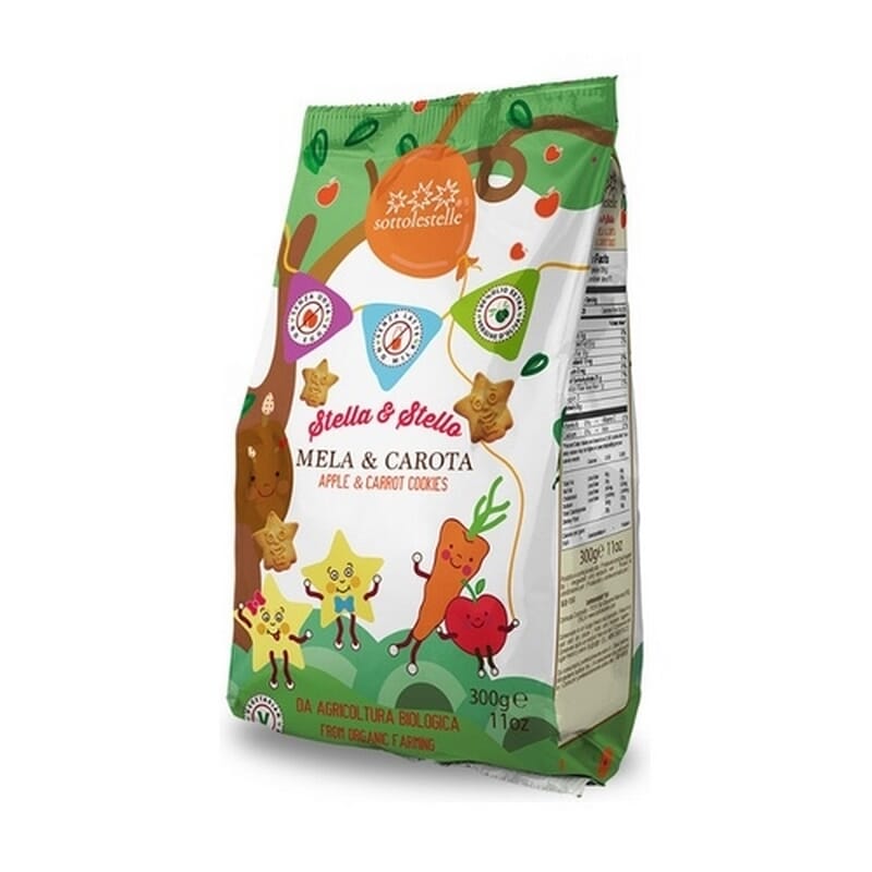 Galletas Estrellas De Manzana y Zanahoria Bio 300g
