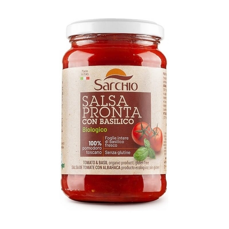 Salsa De Tomate Albahaca Bio 340g