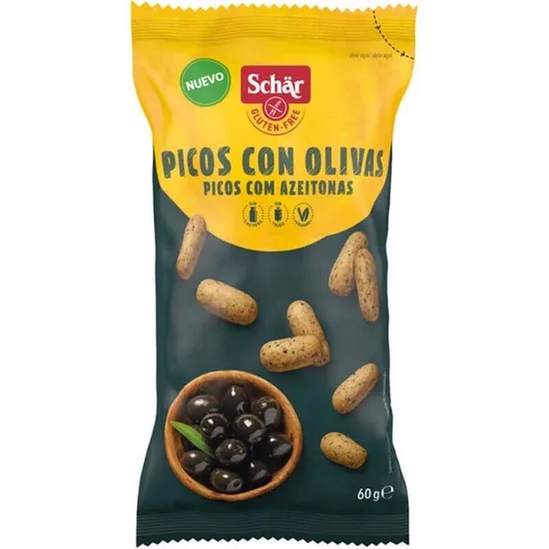 Picos Con Olivas Sin Gluten Vegan 60g de Schar