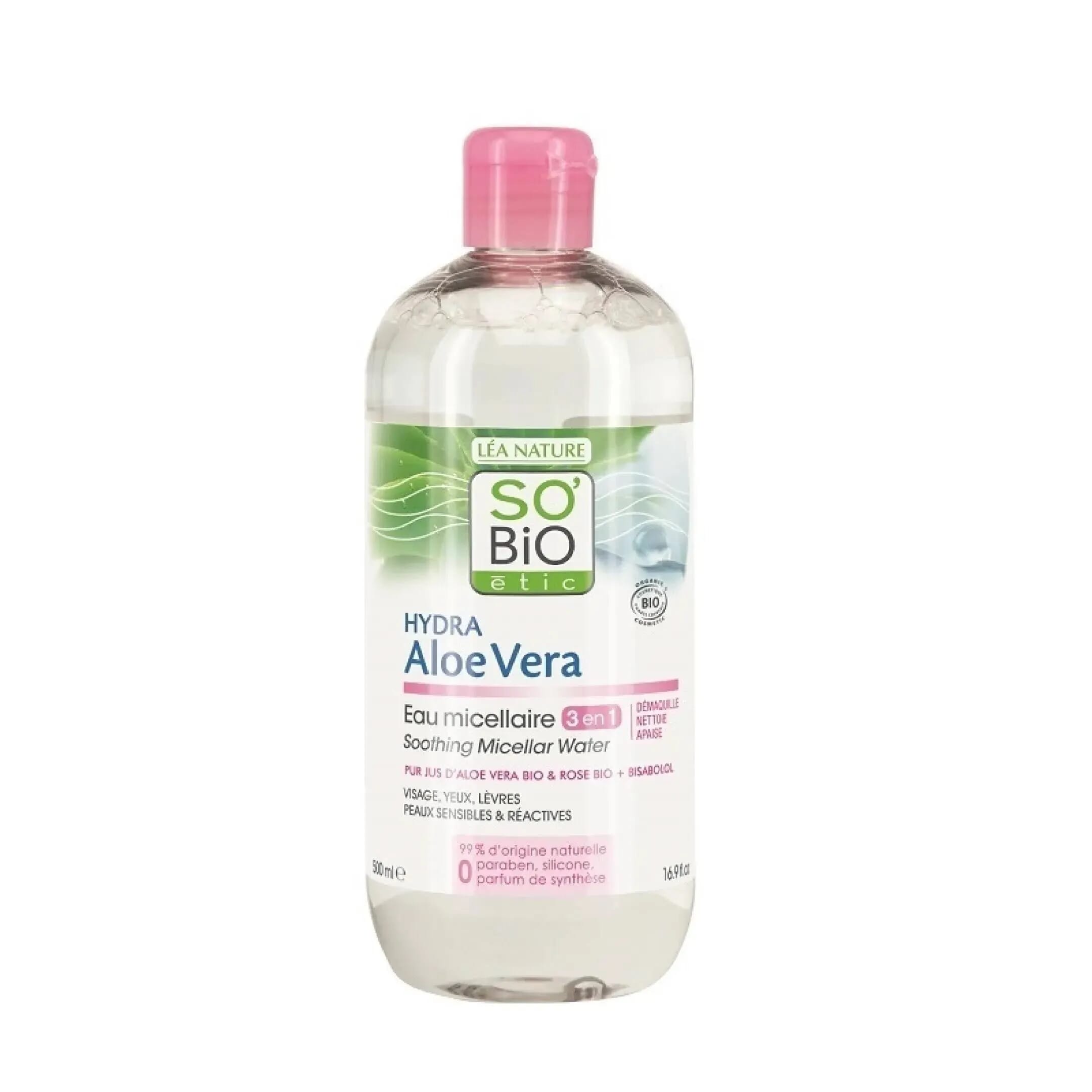 Agua Micelar Calmante Aloe Y Rosas Bio 500 ml de Sobio