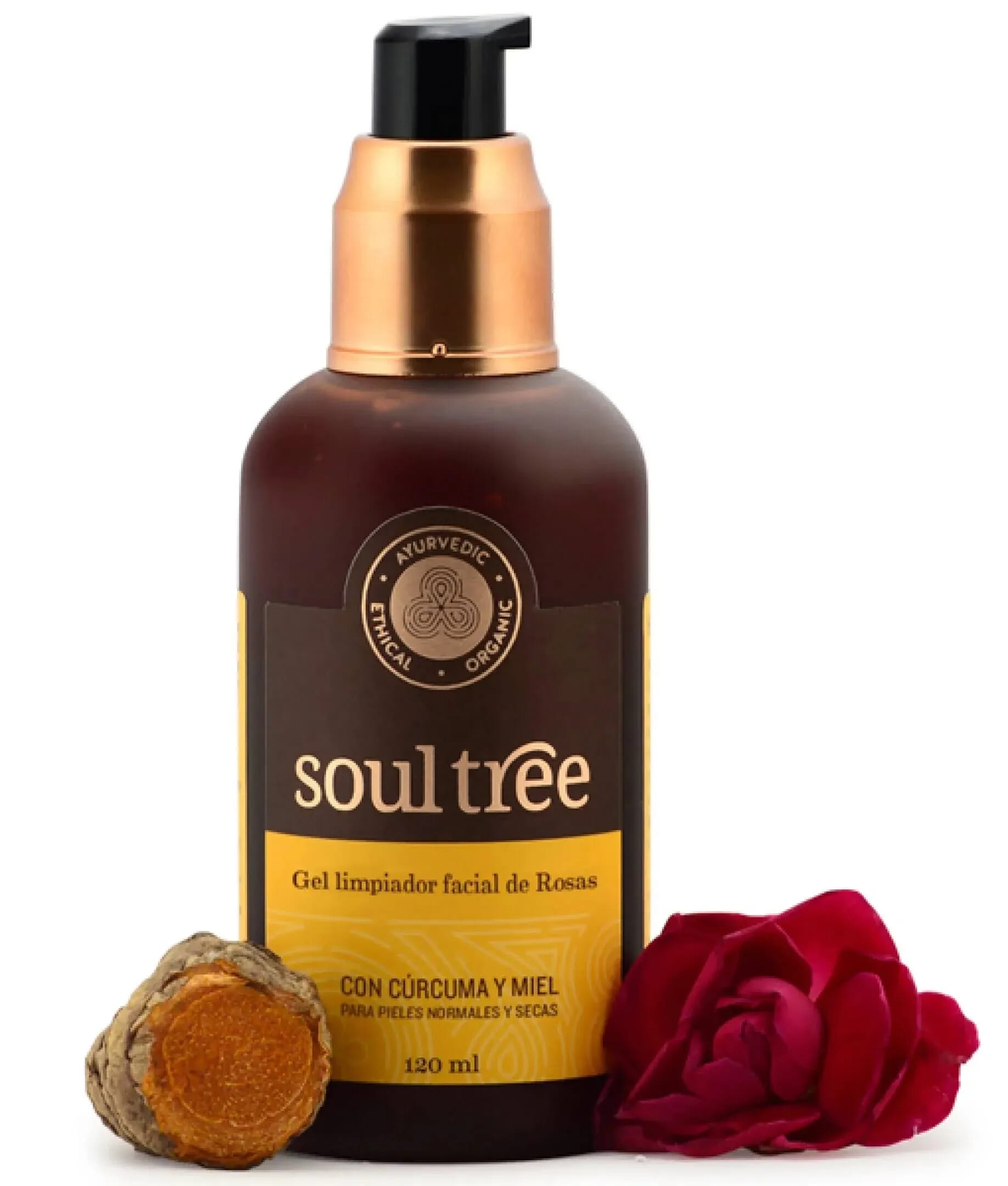 Gel Limpiador Facial De Rosas Curcuma 120 ml