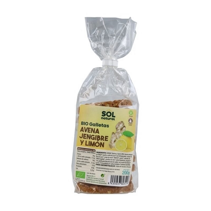 Galletas De Avena Jengibre y Limón Bio 200g