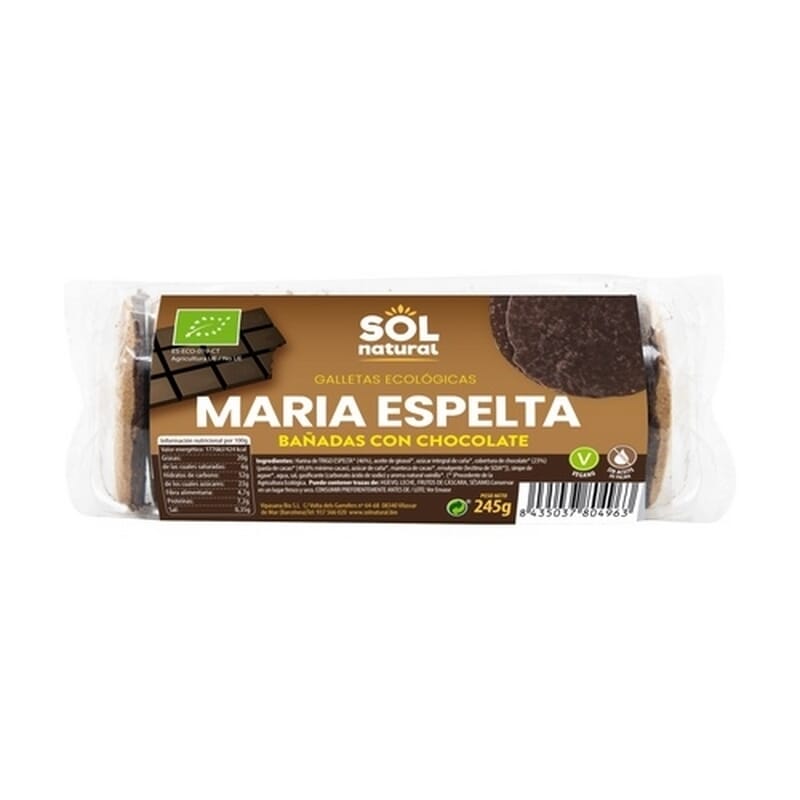 Galletas Maria Espelta Bañadas Con Chocolate Bio 245g