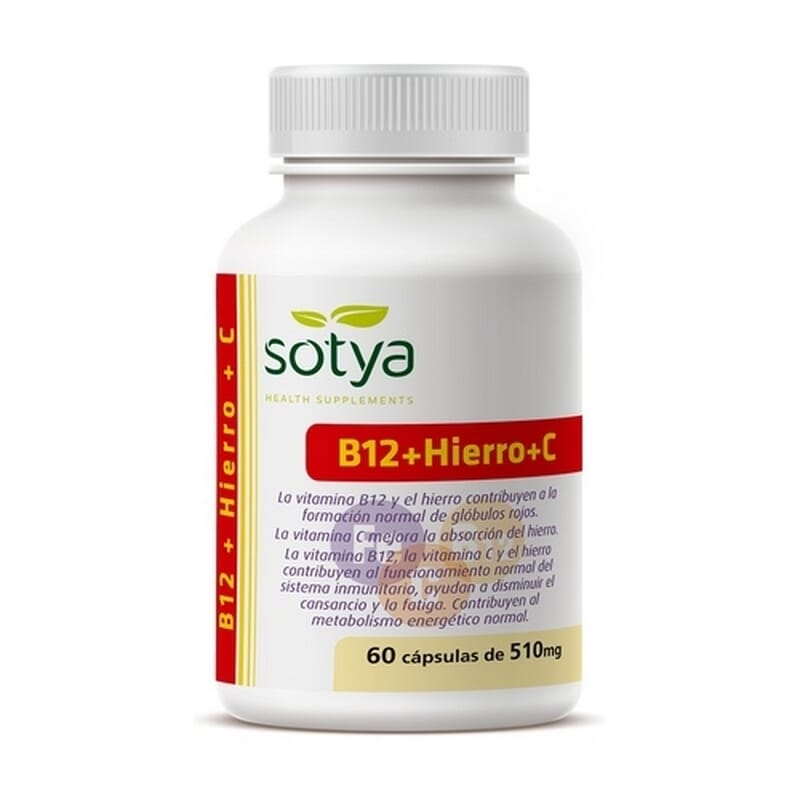 Vitamina B12 Hierro Vitamina C 510 mg 60 Caps