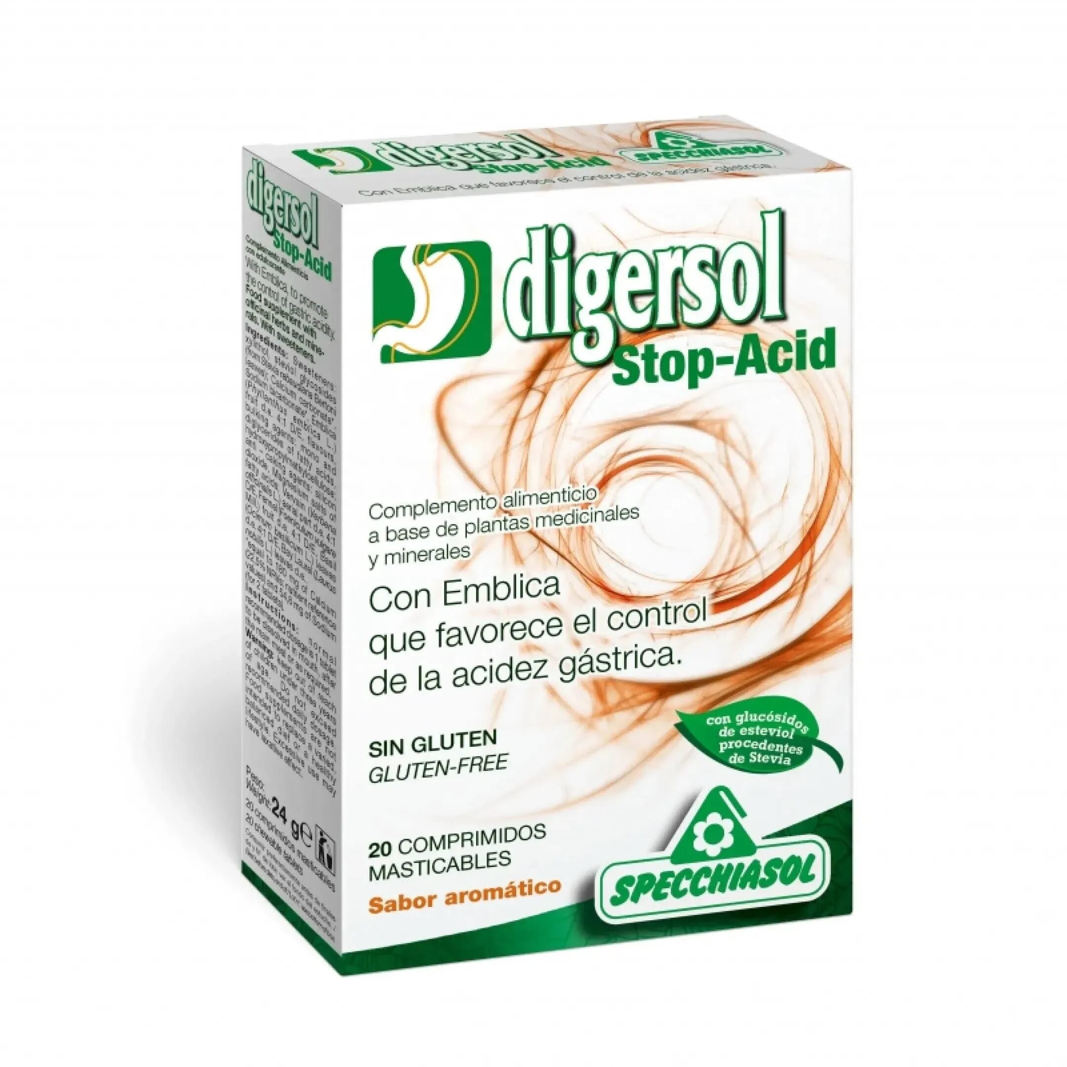 Digersol Stop Acid Masticable Sin Gluten 20 Tabs